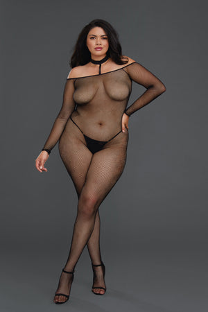 Dreamgirl 0319X Plus Size Fishnet Bodystocking
