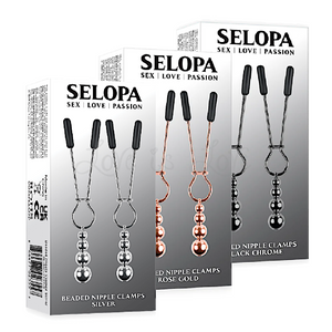 Selopa Beaded Nipple Clamps Stainless Steel Silver Rose Gold Black Chrome Nipple Toys - Nipple Clamps Buy in Singapore LoveisLove U4Ria