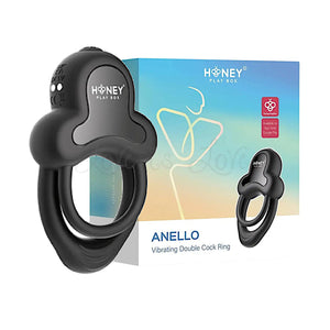 Honey Play Box Anello App-Controlled Vibrating Double Cock Ring with Clitoral Stimulator