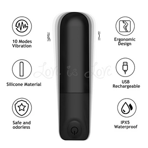 Round Pocket Bullet Vibrator Black Vibrators - Bullet & Egg  Buy in Singapore LoveisLove U4Ria