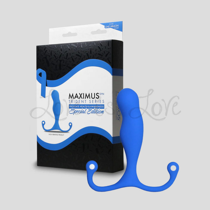 Aneros Maximus Syn Trident Silicone Coated Special Edition Blue [Authorized Dealer]