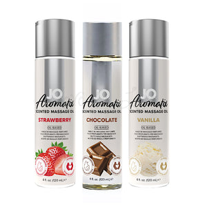 System Jo Aromatix Scented Massage Oil 120 ml / 4 fl oz Strawberry or Vanilla or Chocolate For Us - Sexy Massage Buy in Singapore LoveisLove U4Ria