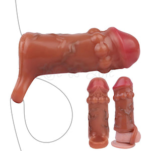 Bead Ring Liquid Silicone Realistic Cock Sheath 5.8 Inch #316