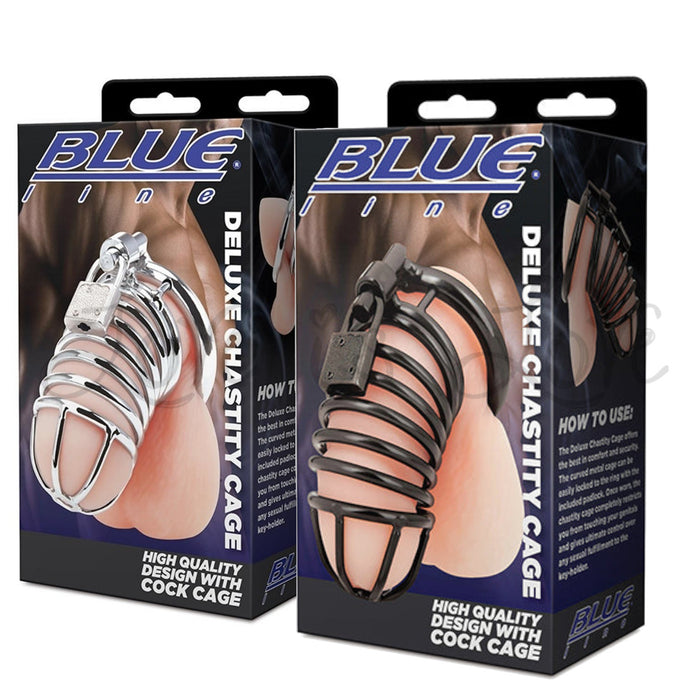 Blueline C&B Deluxe Chastity Device Metal Cock Cage