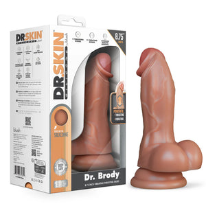 Blush Dr. Skin Dr. Brody 8.75 Inch Vibrating Thrusting Dildo With Suction Cup And Remote Control Vibrators - Realistic Vibrators Buy Sex Toys in Singapore LoveisLove U4Ria