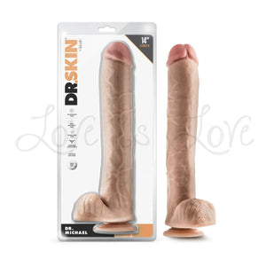 Blush Dr. Skin Dr. Michael 14 Inch Dildo with Balls Beige