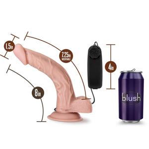 Blush Dr. Skin Dr. Sean Vibrating Realistic Cock With Suction Cup 8 Inch Beige Buy in Singapore LoveisLove U4Ria 