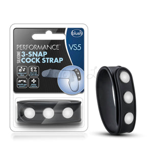 Blush Performance VS5 Silicone 3-Snap Cock Strap Buy in Singapore LoveisLove U4Ria