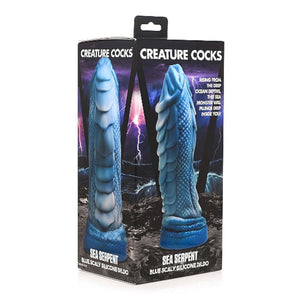 Creature Cocks Sea Serpent Blue Scaly Silicone Dildo Buy in Singapore LoveisLove U4Ria 