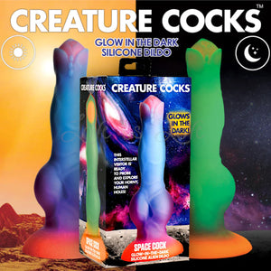 Creature Cocks Space Cock Glow-in-the-Dark Silicone Alien Dildo Dildos - Large & Unique Dildos Buy in Singapore LoveisLove U4Ria
