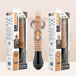 Blush Dr. Skin Thrusting Gyrating Vibrating Silicone Dildo Dr. Arthur (Tan) or Dr. Knight (Beige) Buy in Singapore LoveisLove U4Ria