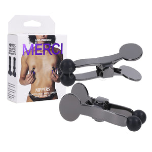 Doc Johnson Merci Nippers Stainless Steel Nipple Clamps with Silicone Tip Nipple Toys - Nipple Clamps  Buy in Singapore LoveisLove U4Ria