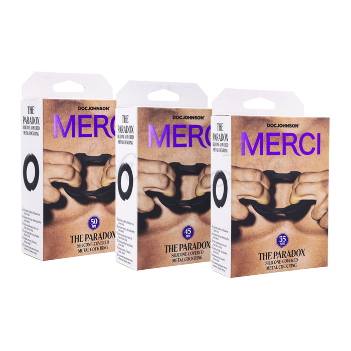 Doc Johnson Merci The Paradox Silicone-Covered Metal C-Ring 35mm, 45mm or 50mm