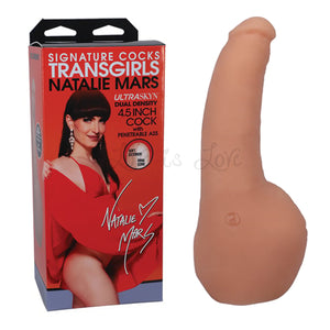 Doc Johnson Signature Cocks Transgirls Natalie Mars Dual-Density 4.5 Inch Cock with Penetrable Ass Buy in Singapore Loveislove U4Ria