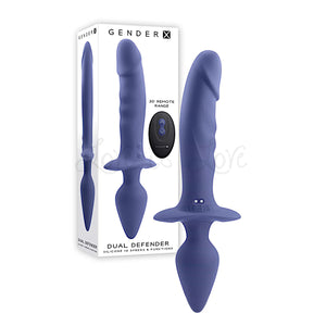 Gender X Dual Defender Silicone Vibrating Anal Plug and Dildo With Remote Buy in Singapore LoveisLove U4Ria
