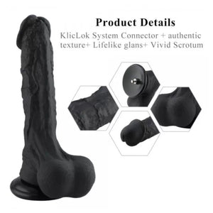 Hismith 12.4 Inch Huge Black Realistic Silicone G-Spot Dildo Buy in Singapore LoveisLove U4Ria 