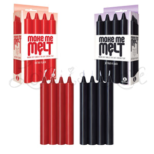 Icon 9's Make Me Melt Sensual Warm Drip Candles 4 Pack Red or Black Buy in Singapore LoveisLove U4Ria