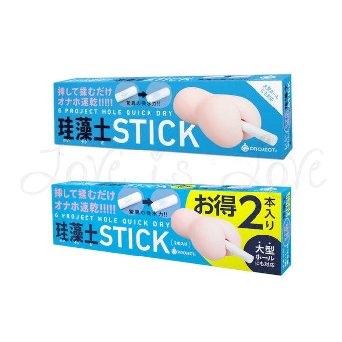 Japan G Project Hole Quick Dry Stick 150mm For Onaholes 1 Stick or 2 Stick Pack