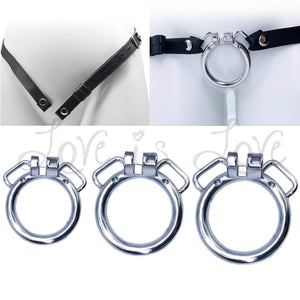 Stainless Steel Belt Compatible Base Ring for Chastity Cage #K-03 40mm, 45mm, 50mm With or Without Belt Buy in Singapore LoveisLove U4Ria 