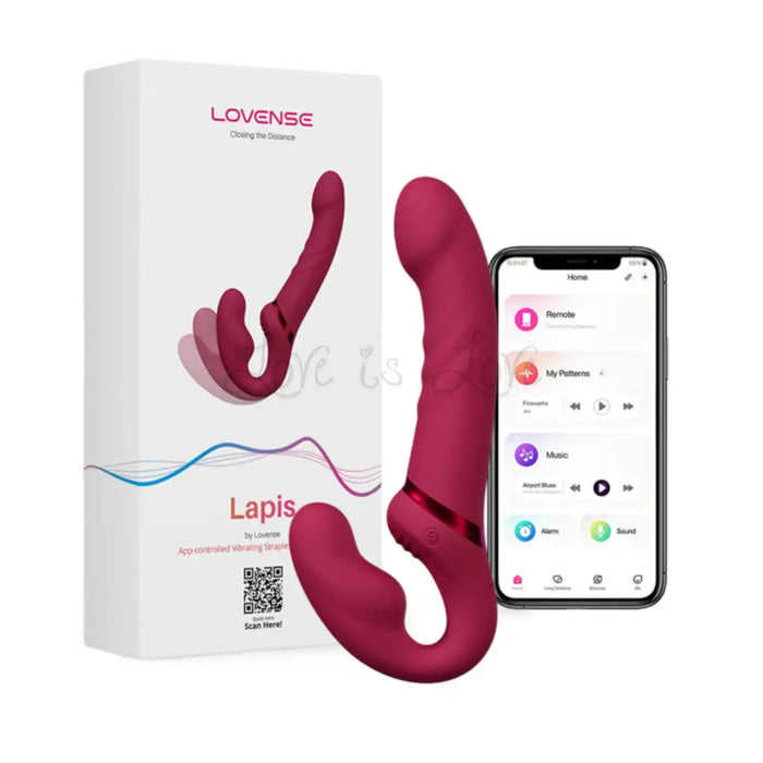 Lovense Lapis App-Controlled Vibrating Strapless Strap-on Dildo