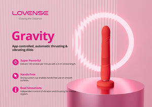 Lovense Gravity App-Controlled, Automatic Thrusting & Vibrating Dildo