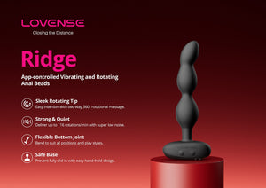 Lovense Ridge App-Controlled Vibrating and Rotating Anal Beads