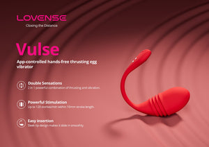 Lovense Vulse App-Controlled Thrusting & Vibrating Egg