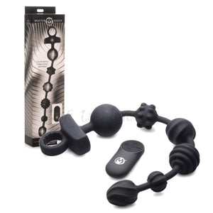 Master Series 21X Dark Rattler Vibrating Silicone Anal Beads with Remote Buy in Singapore LoveisLove U4Ria