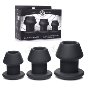 Master Series Gape-Grommets Hollow Silicone Anal Dilator Set 3 Piece Buy in Singapore LoveisLove U4Ria