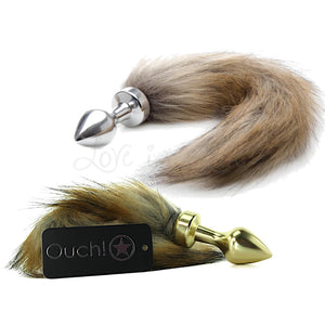 Shots Ouch! Fox Tail Steel Butt Plug Gold or Silver Anal - Tail & Jewelled Butt Plugs  Buy Sex Toys in Singapore LoveisLove U4Ria