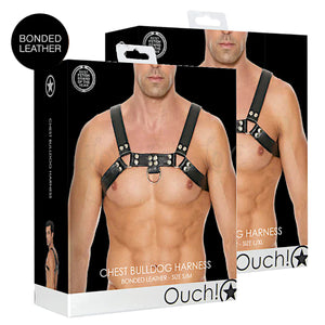 Shots Ouch! Bulldog Bonded Leather Chest Harness L/XL OR S/M Bondage - Men's Fetish Wear  Buy Sex Toys in Singapore LoveisLove U4Ria