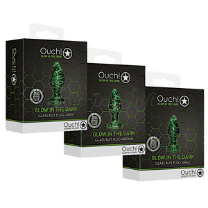 Shots Ouch! Glass Butt Plug Glow in the Dark Anal - Anal Glass Toys Buy Sex Toys in Singapore LoveisLove U4Ria