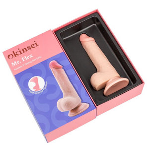 Okinsei Mr.Flex Realistic Bendable 7 Inch Sliding Skin Dildo love is love loveislove buy sex toys singapore u4ria