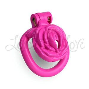 Pink Rose Pussy Chastity Cage 4-Piece Ring Kit #219 (42mm,45mm,48mm,52mm) Buy in Singapore LoveisLove U4Ria