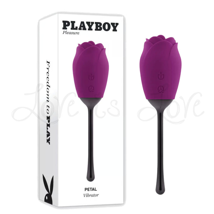 Playboy Pleasure Petal Rechargeable Silicone Tongue Flicking Rose Vibrator Wild Aster