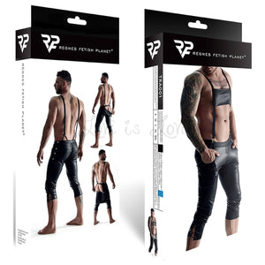 Regnes Fetish Planet Lingerie Outlet 3/4 Men's Pants in Bavarian Style Black Small Buy in SIngapore LoveisLove U4Ria