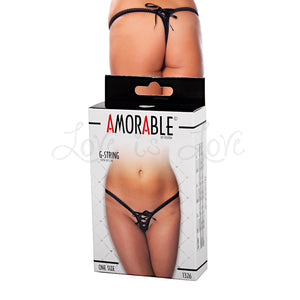 Rimba Amorable Lace Up Bow G-String Black RIM 1326 Buy in Singapore LoveisLove U4Ria