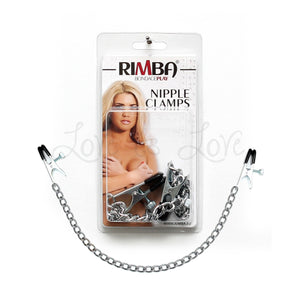 Rimba Large Metal Adjustable Nipple Clamps with Chain Silver RIM 7843 Buy in Singapore LoveisLove U4Ria
