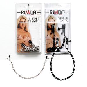 Rimba Metal Adjustable Nipple Clamps with Chain Black or SIlver RIM 8169/7702 Buy in Singapore LoveisLove U4Ria