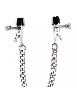 Rimba Metal Adjustable Nipple Clamps with Chain Black or SIlver RIM 8169/7702 Buy in Singapore LoveisLove U4Ria 