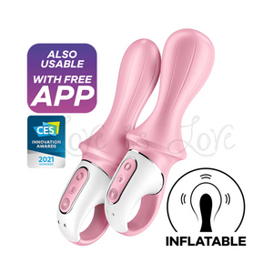 Satisfyer Air Pump Booty 5 Inflatable Anal Vibrator Connect App Pink (Authorized Retailer)