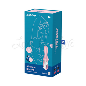 Satisfyer Air Pump Booty 5 Inflatable Anal Vibrator Connect App Pink (Authorized Retailer)