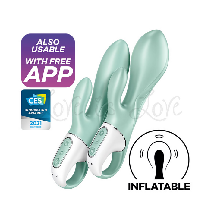 Satisfyer Air Pump Bunny 5+ Inflatable Rabbit Vibrator Connect App Mint (Authorized Retailer)