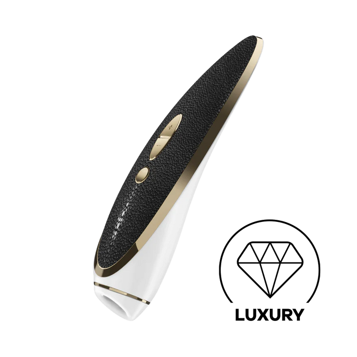 Satisfyer Luxury Precious Metal And Leather Clit Massager