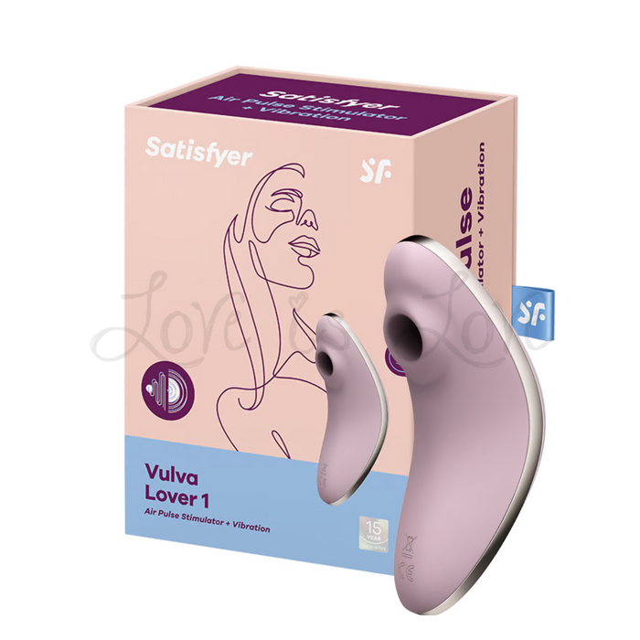 Satisfyer Vulva Lover 1 Air Pulse Stimulator Plus Vibration Violet (Authorized Retailer)
