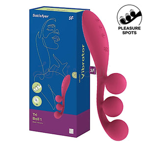Satisfyer Tri Ball 1 Versatile Triple Stimulation Vibrator Red Clitoral & Labia Buy Sex Toys in Singapore LoveisLove U4Ria