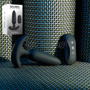 Selopa Black Beauty Silicone Rechargeable Vibrating Plug With Remote Control Buy in Singapore LoveisLove U4Ria