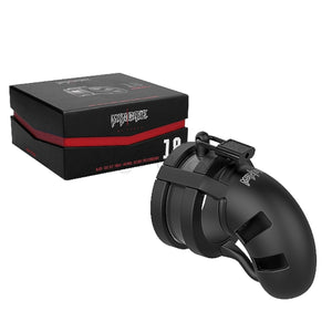 Shots Mancage Chastity Silicone Cage With Ball Splitter Model 18 Black Buy in Singapore LoveisLove U4Ria