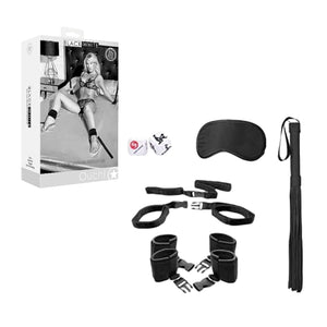 Shots Ouch! Black & White Bed Post Bindings Restraint Kit Buy in Singapore LoveisLove U4Ria