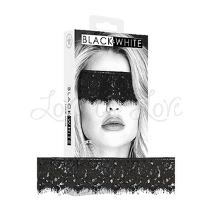Shots Ouch! Black & White Lace Mask with Elastic Strap loveislove love is love buy sex toys singapore u4ria